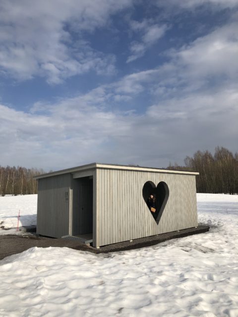 helsinki outhouse in spring