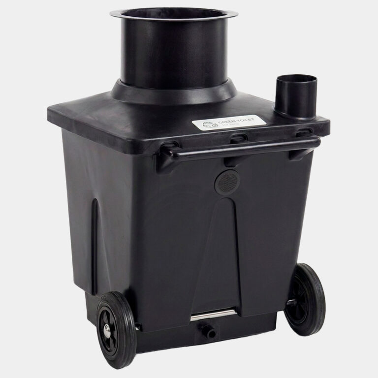 Green Toilet 120 Family: the smaller black composting container on wheels.